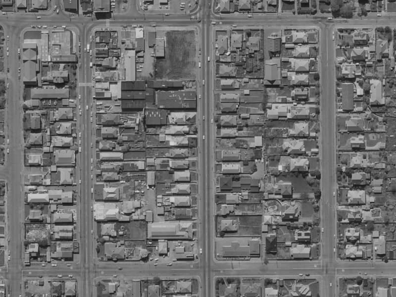 127 Sherborne Street from the air, 1970-1974