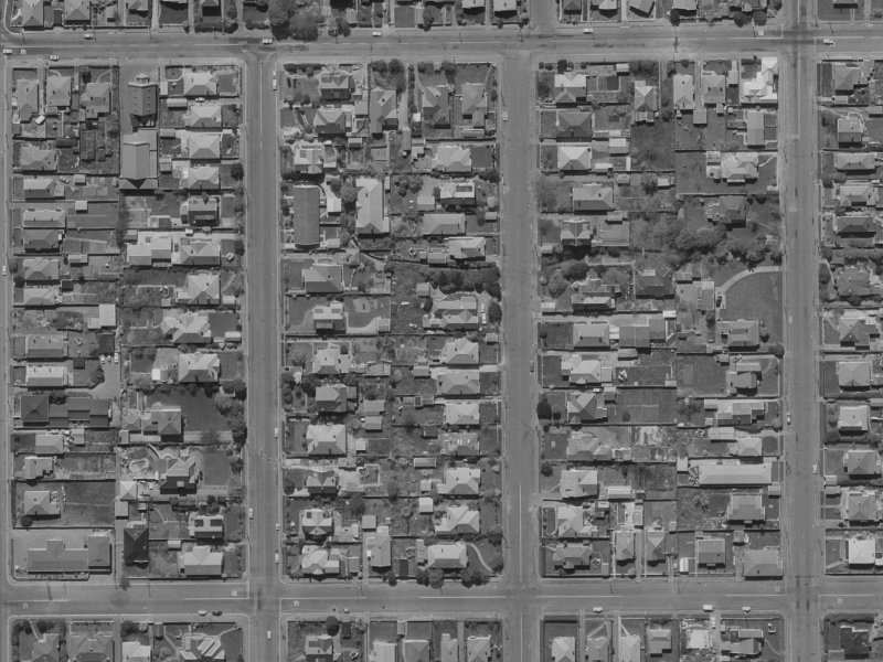 126 Sherborne Street from the air, 1970-1974