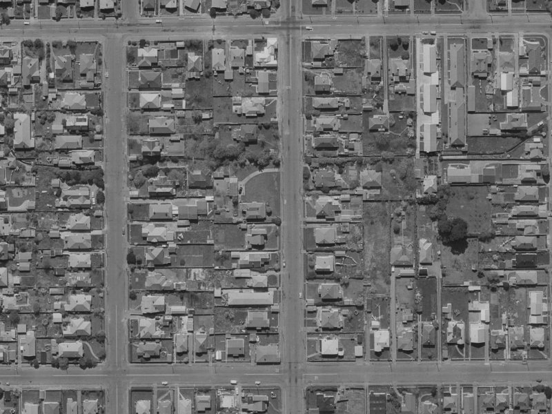 535a Madras Street from the air, 1970-1974