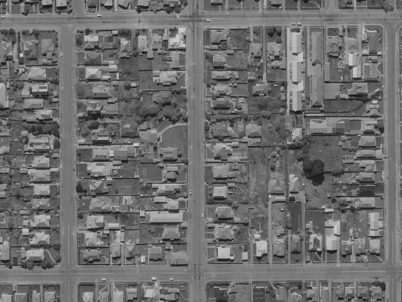 542C Madras Street from the air, 1970-1974