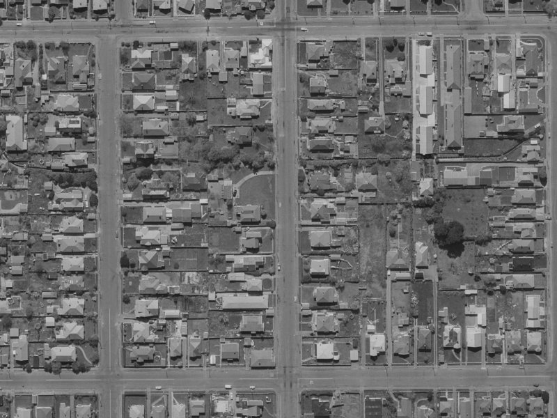 121C Packe Street from the air, 1970-1974