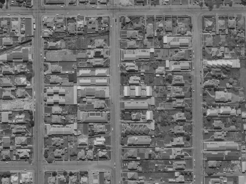 125 Geraldine Street from the air, 1970-1974