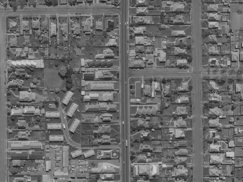 83 Hills Road from the air, 1970-1974