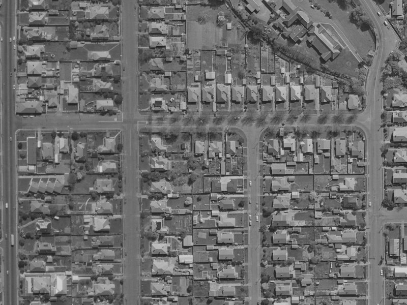 86A Hills Road from the air, 1970-1974