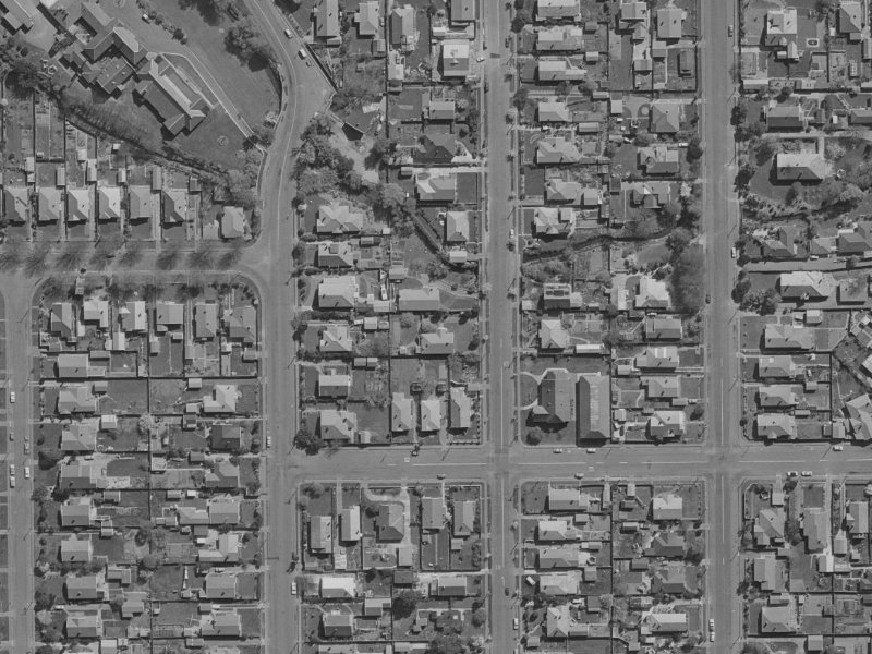 59 Petrie Street from the air, 1970-1974