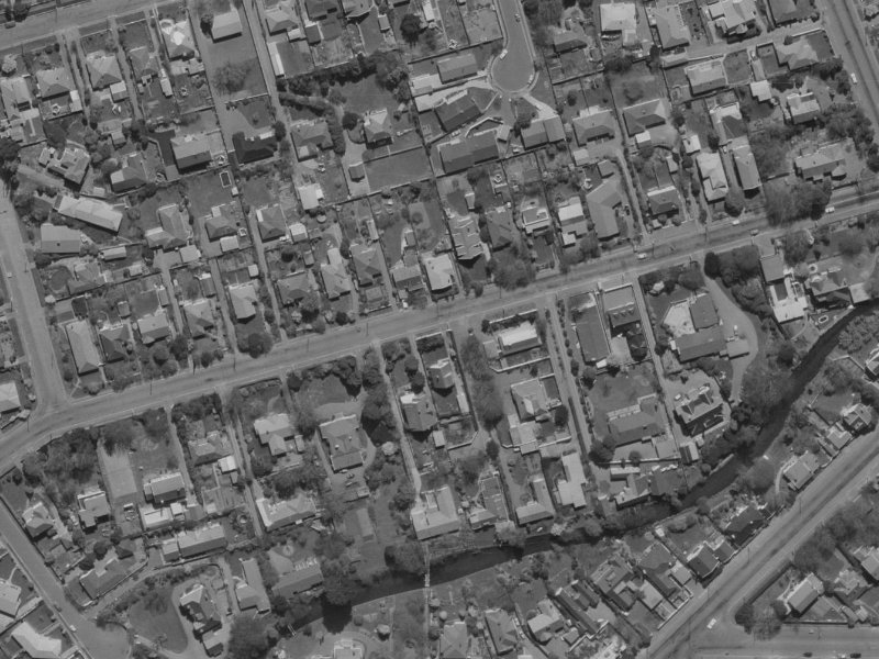 84 Glandovey Road from the air, 1970-1974