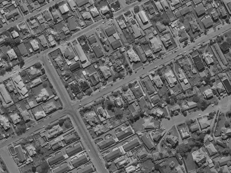 90 Rugby Street from the air, 1970-1974