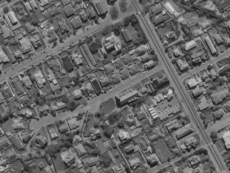 30A Church Lane from the air, 1970-1974