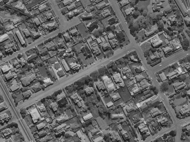 38B Webb Street from the air, 1970-1974