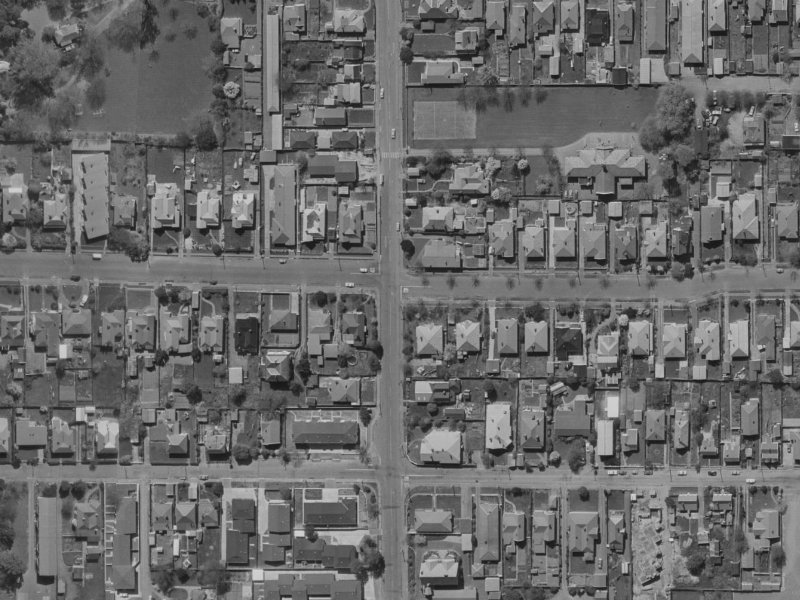 124 Springfield Road from the air, 1970-1974