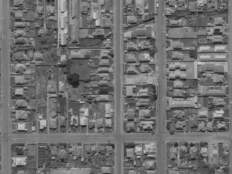 121 Packe Street from the air, 1970-1974