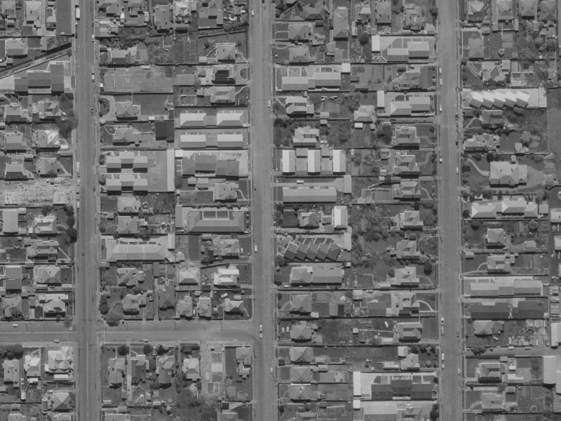 540 Barbadoes Street from the air, 1970-1974