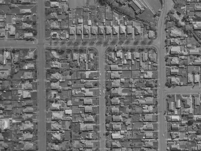 53 Nicholls Street from the air, 1970-1974