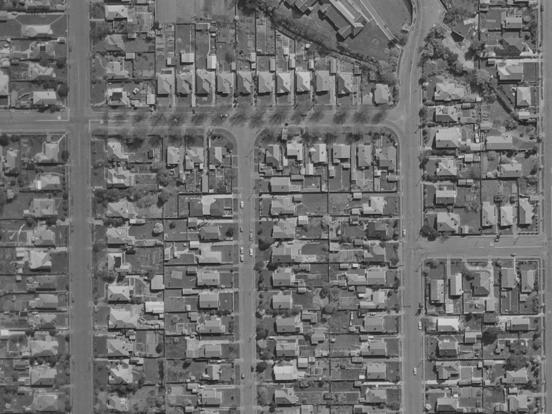54 Nicholls Street from the air, 1970-1974