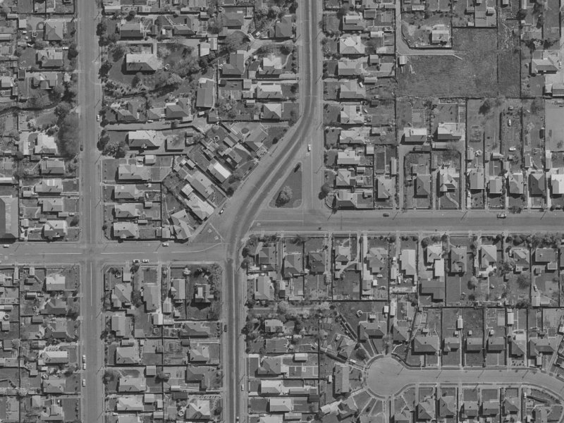 60A North Parade from the air, 1970-1974