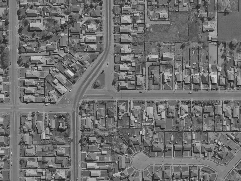 56 North Parade from the air, 1970-1974