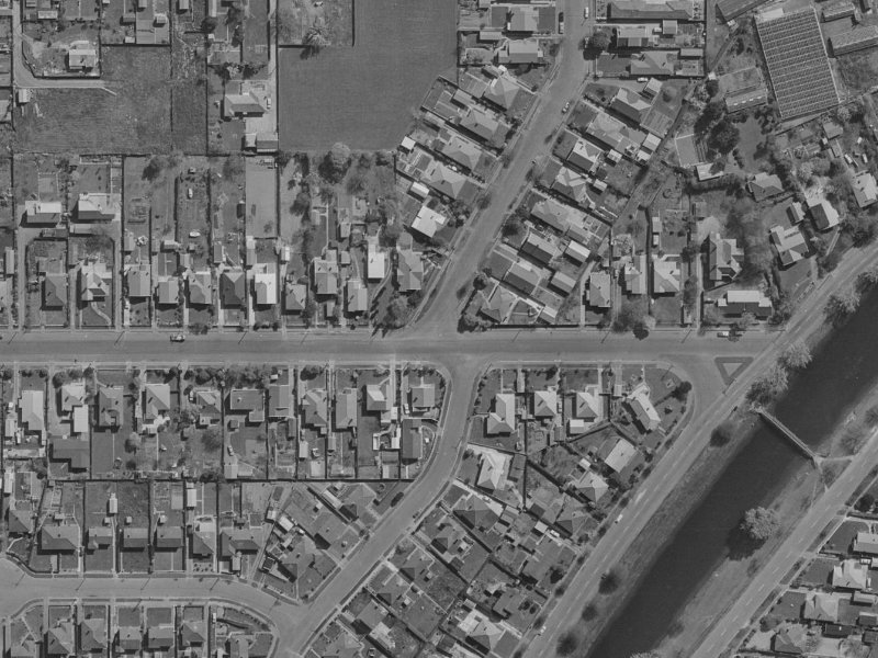 49 Medway Street from the air, 1970-1974