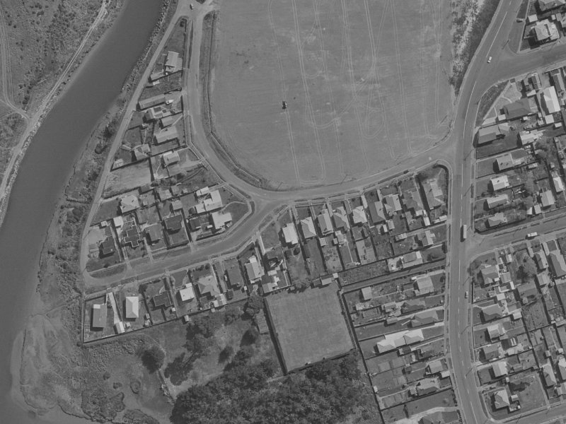 1 Evans Avenue from the air, 1970-1974