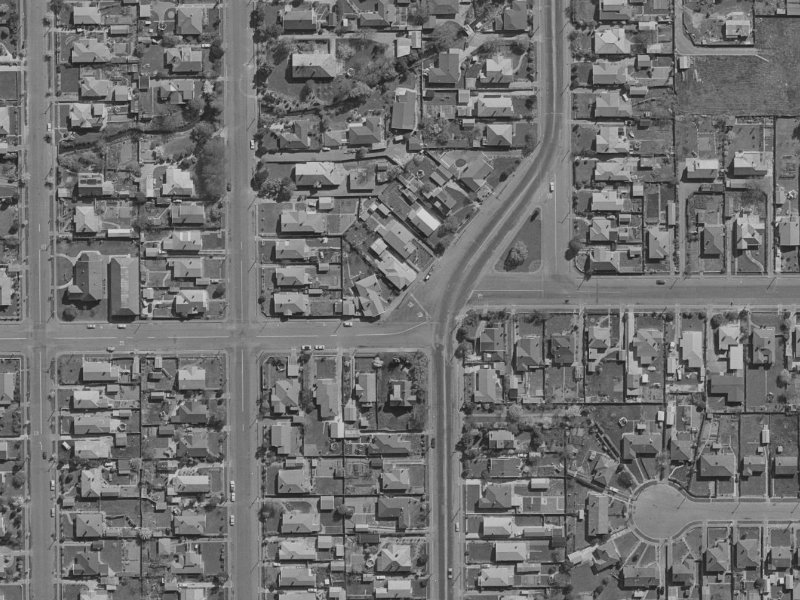 47 North Parade from the air, 1970-1974