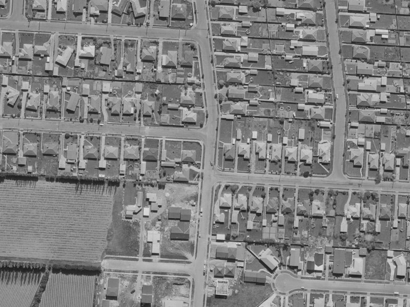 Radbrook Street from the air, 1970-1974