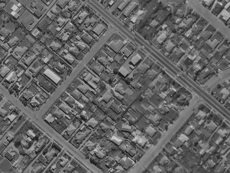 15A Lothian Street from the air, 1970-1974