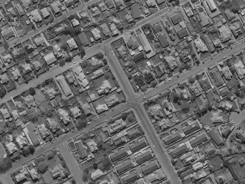 73 Rugby Street from the air, 1970-1974