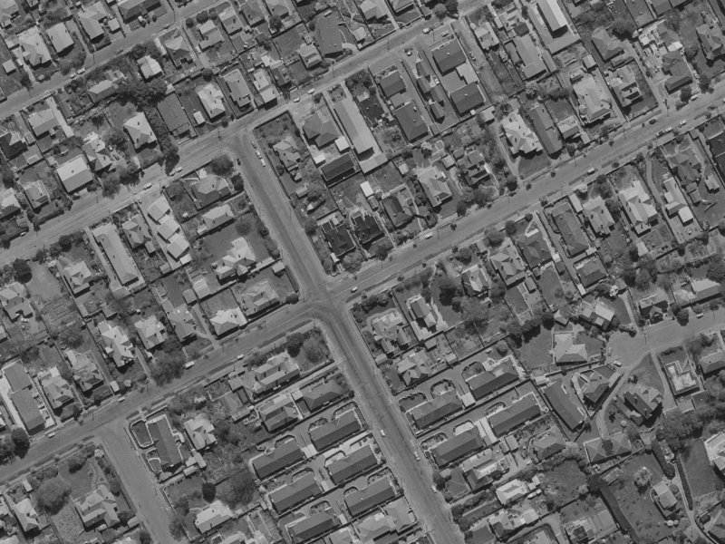 87 Rugby Street from the air, 1970-1974