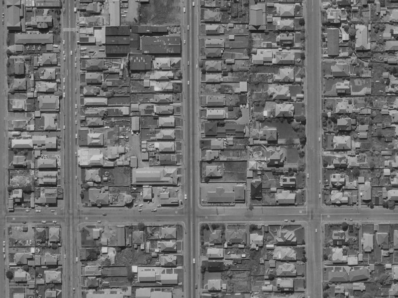 116A Sherborne Street from the air, 1970-1974