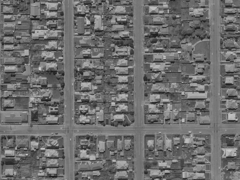 480A Manchester Street from the air, 1970-1974