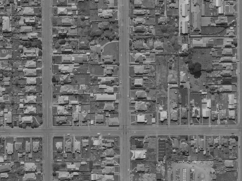 115 Packe Street from the air, 1970-1974