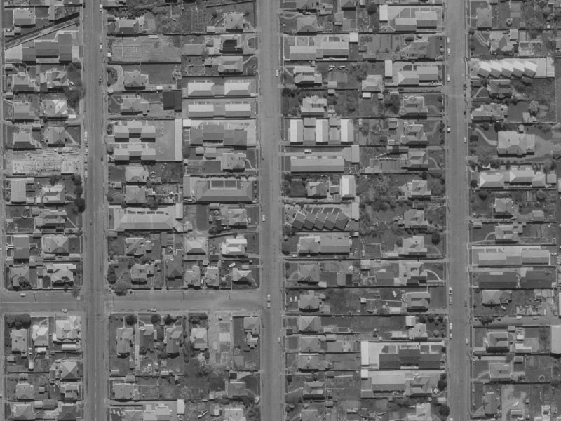 122 Geraldine Street from the air, 1970-1974