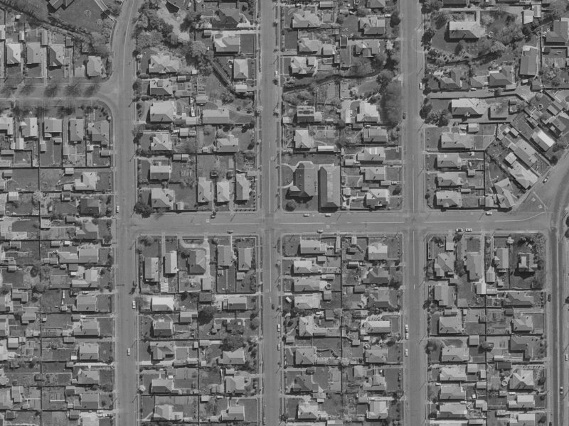 57 Petrie Street from the air, 1970-1974