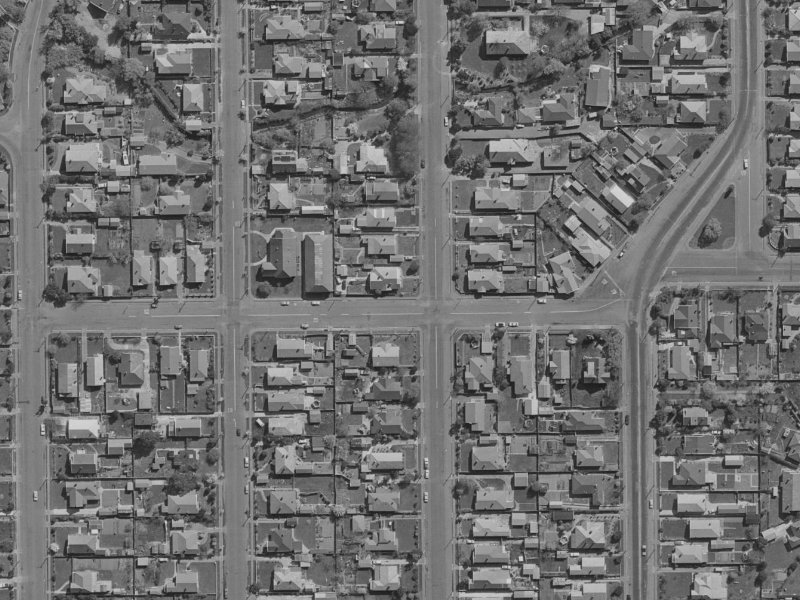 49 Chrystal Street from the air, 1970-1974