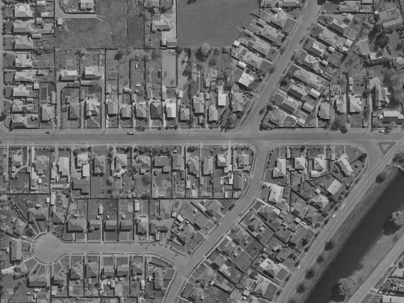 48 Medway Street from the air, 1970-1974