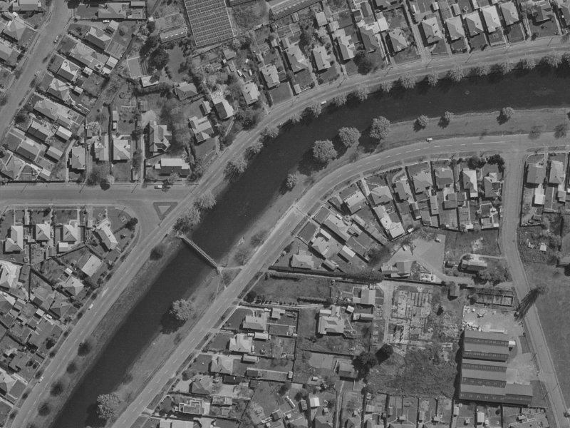402 Avonside Drive from the air, 1970-1974