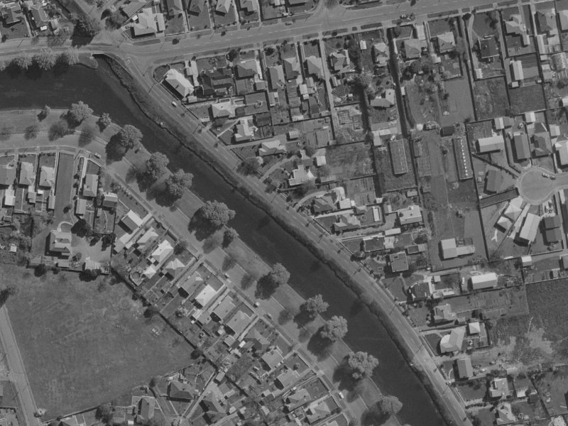 72-54 Dallington Terrace from the air, 1970-1974