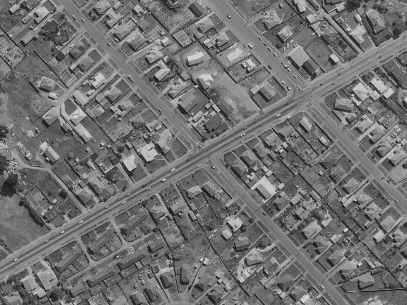 104D Marlow Road from the air, 1970-1974