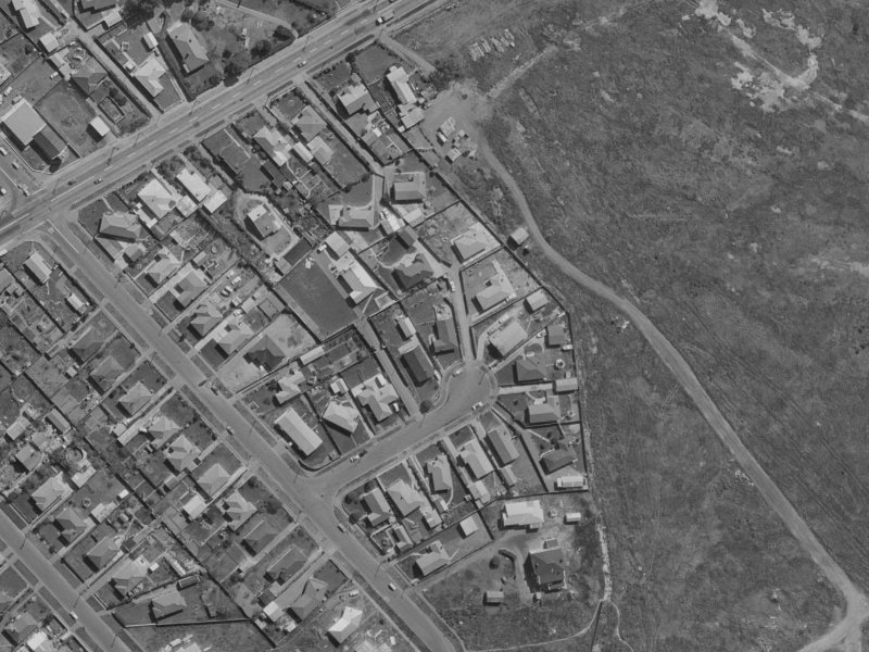 15 Esk Place from the air, 1970-1974