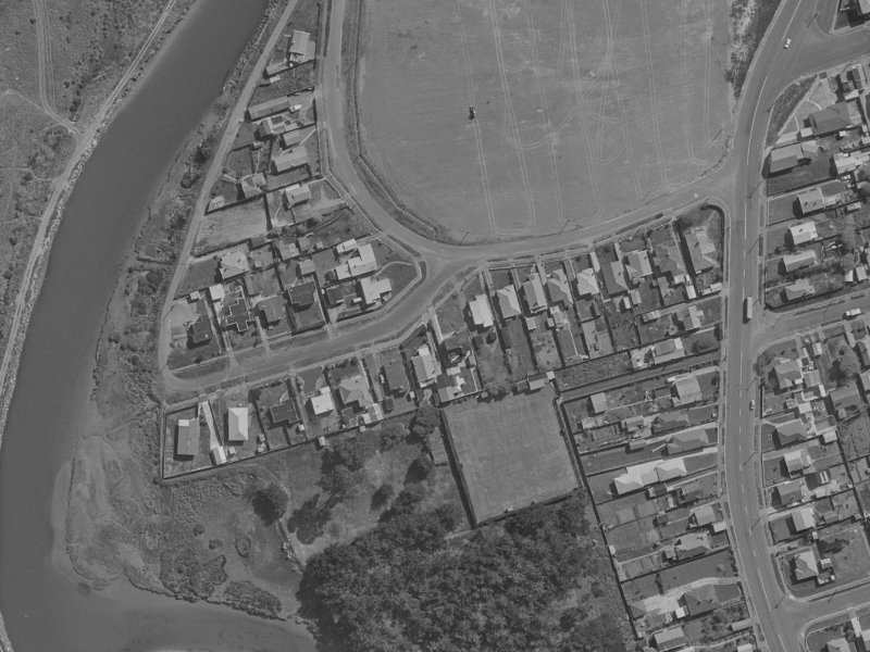 3 Evans Avenue from the air, 1970-1974
