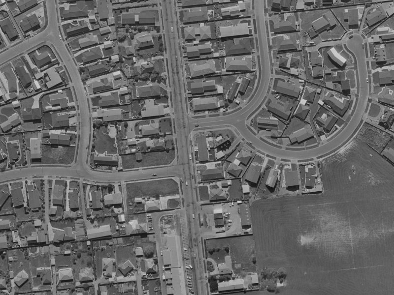 202 Waimairi Road from the air, 1970-1974