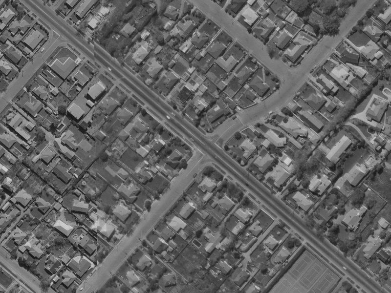 Memorial Avenue from the air, 1970-1974