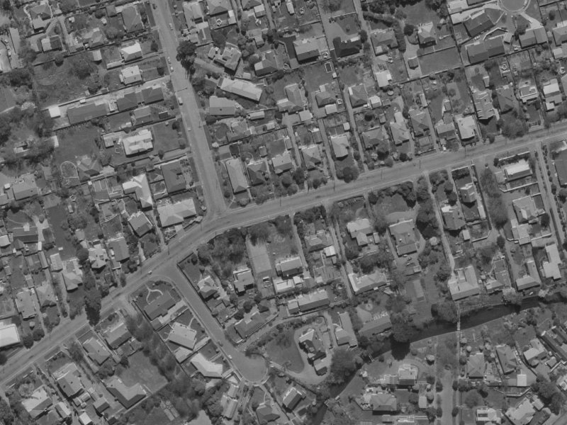 61 Glandovey Road from the air, 1970-1974