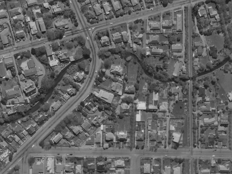 50A Idris Road from the air, 1970-1974