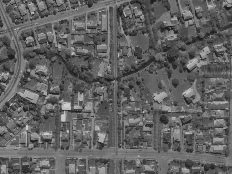 128 Glandovey Road from the air, 1970-1974