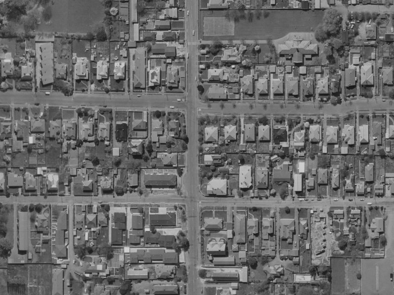 111 Springfield Road from the air, 1970-1974