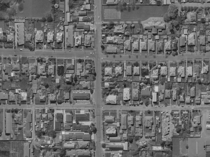 120 Springfield Road from the air, 1970-1974