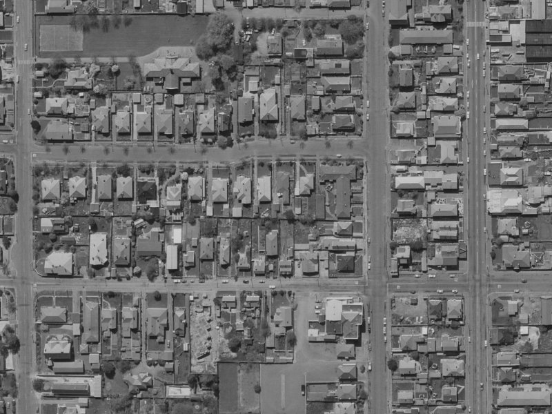 106A Ranfurly Street from the air, 1970-1974