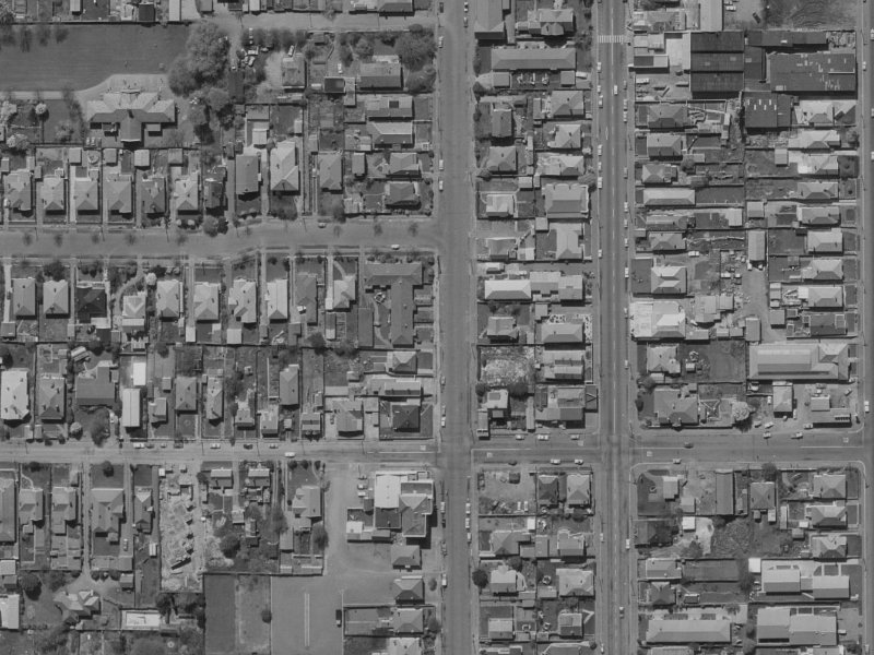 117 Caledonian Road from the air, 1970-1974