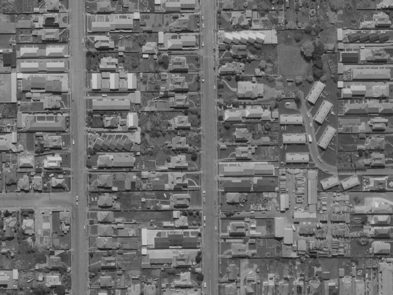115 Champion Street from the air, 1970-1974