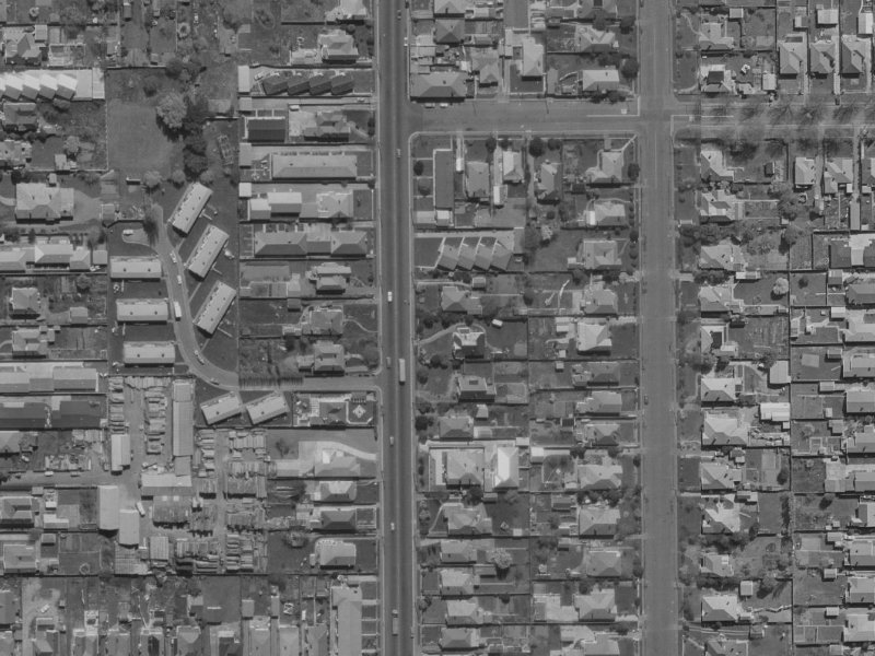 Hills Road from the air, 1970-1974